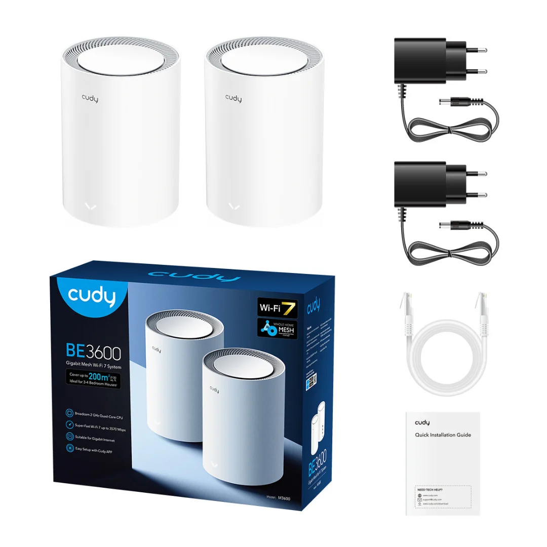 Cudy M3600 BE3600 WIFI7 Gigabit Mesh Solution Router (1 Pack | 2 Pack) - Image 4