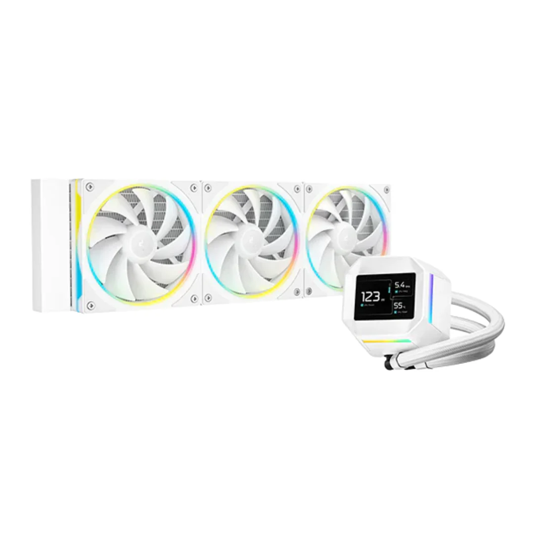 DeepCool LM360 360mm 6th Gen ARGB Liquid Cooler with 2.4" LCD Screen ( Black R-LM360-BKDMMC-1 | White R-LM360-WHDMMC-1 ) - Image 2
