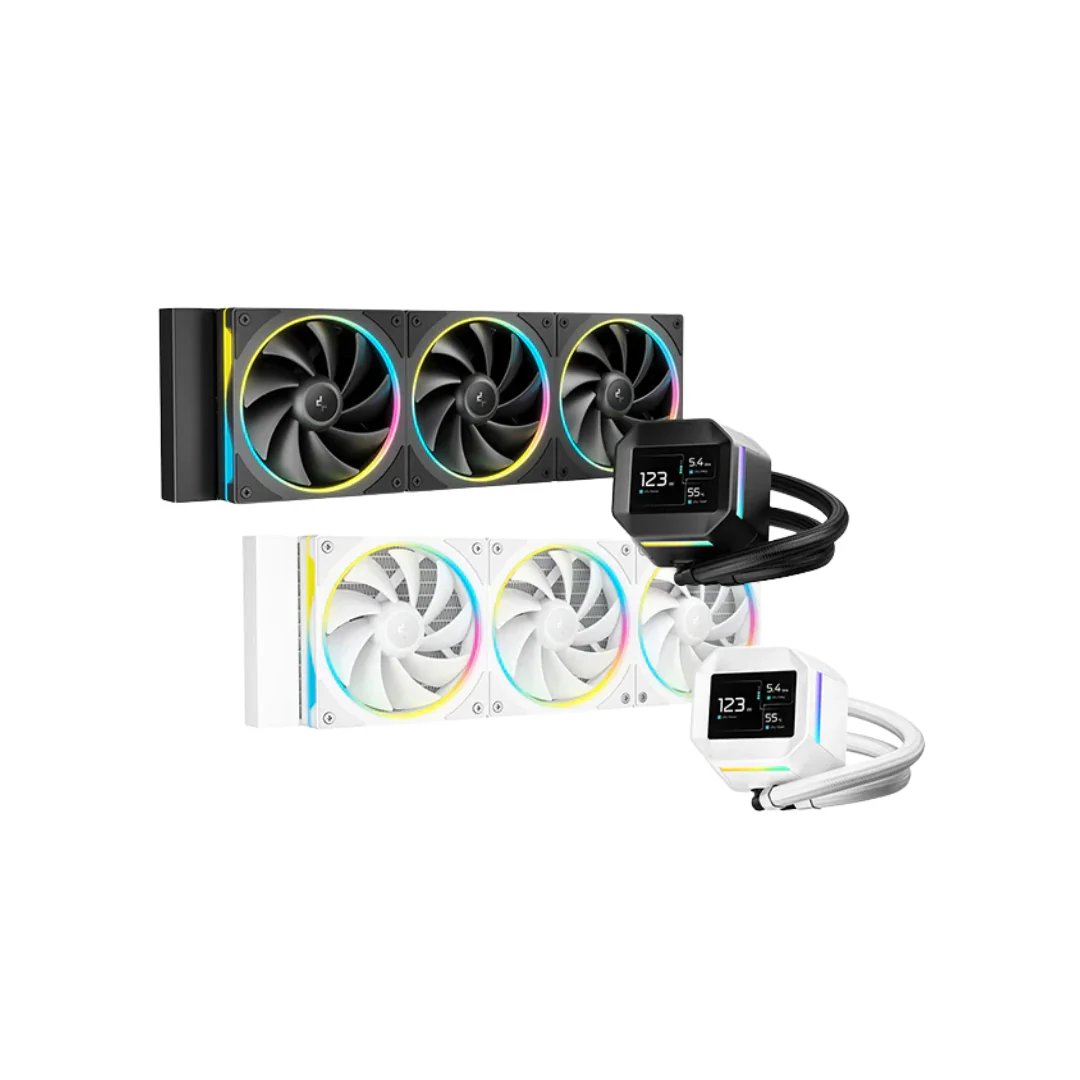 DeepCool LM360 360mm 6th Gen ARGB Liquid Cooler with 2.4" LCD Screen ( Black R-LM360-BKDMMC-1 | White R-LM360-WHDMMC-1 ) - Image 3