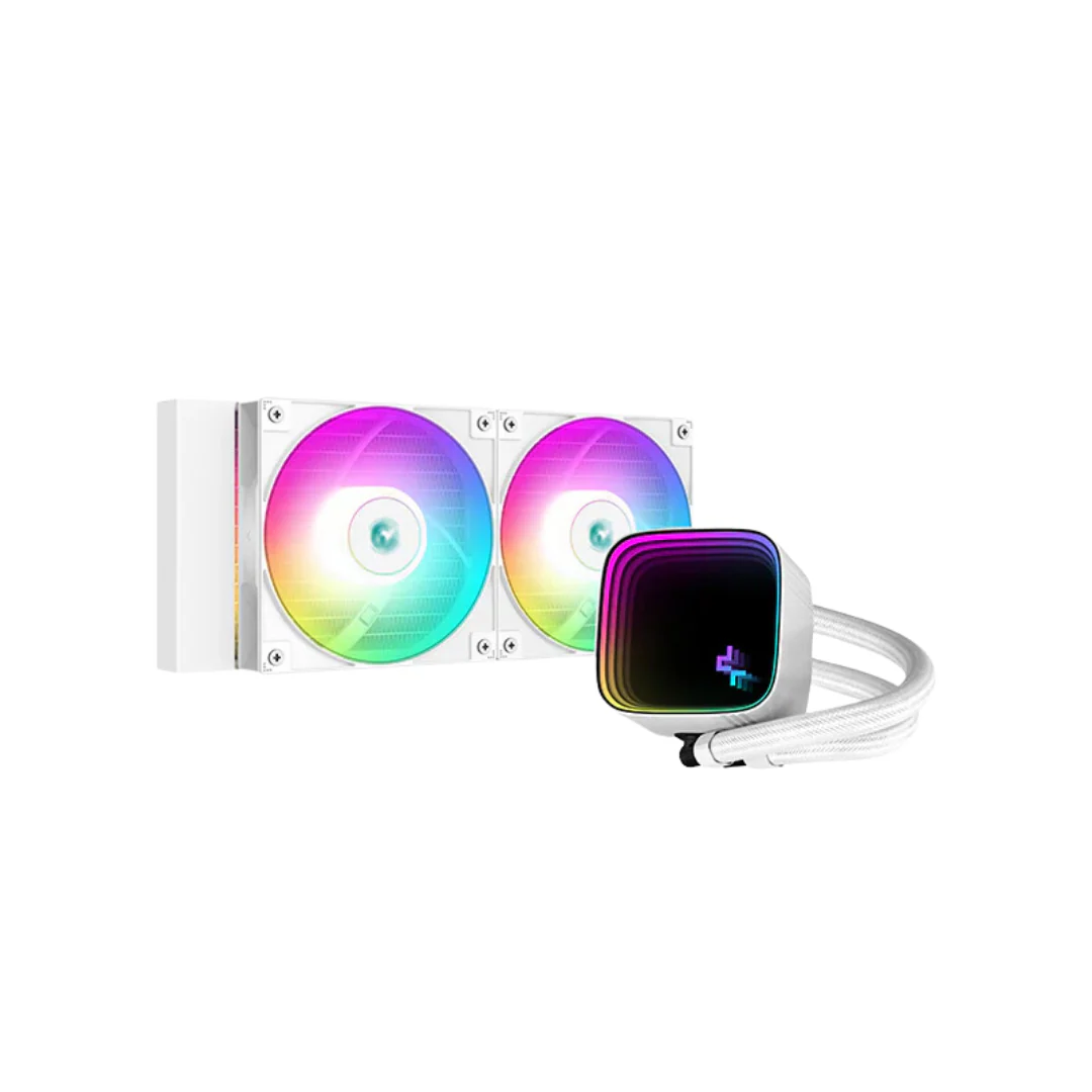 Deepcool LS520 SE Digital 240mm White Liquid Cooler with Status Display LS520-WHAMMD-G-1