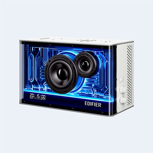 Edifier QD35 ( Black - White ) Tabletop Bluetooth Speaker | 35W GaN charger | AUX In | USB A | Smart Charging | Hi-Res - Image 2