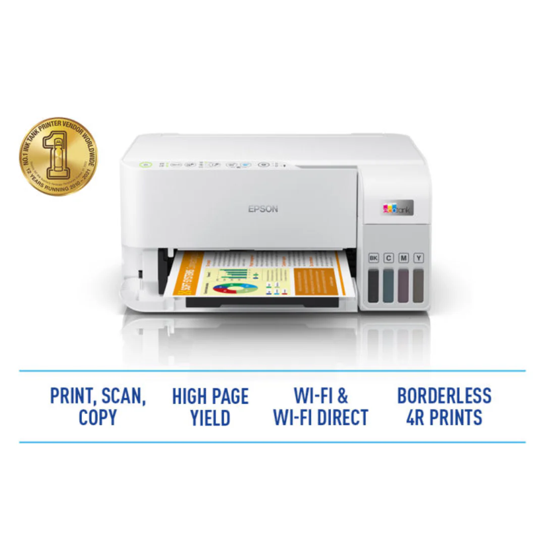 Epson L3556 Wireless EcoTank All-in-One Ink Tank A4 White Printer - Print Scan Copy - Image 4