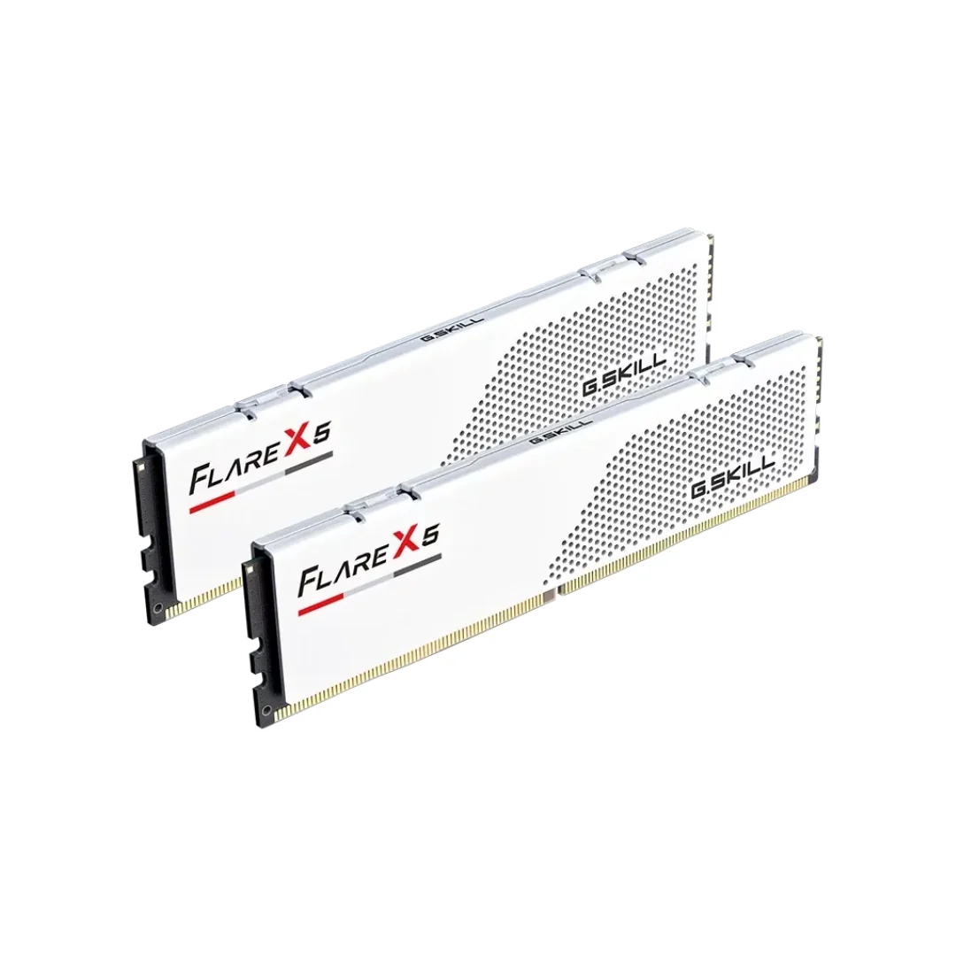 G.Skill Flare X5 32GB (2x16GB) White DDR5-6000MHz CL36-36-36-96 1.35V Desktop Memory F5-6000J3636F16GX2-FX5W | AMD Expo - Image 2
