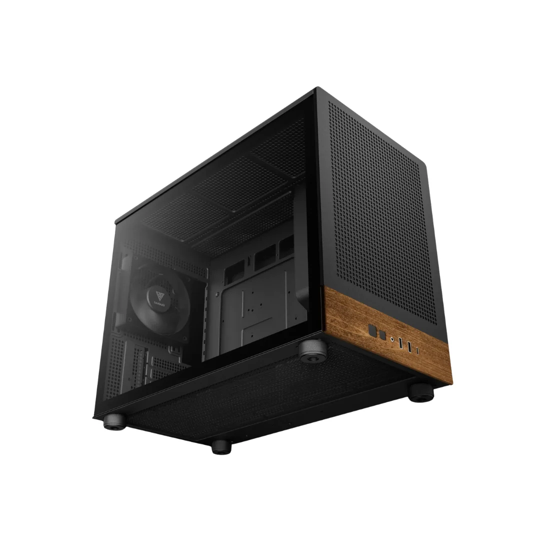 Gamdias Athena M4M Wood Mini Tower mATX TG Case w/ 3x120mm Fan - Image 3