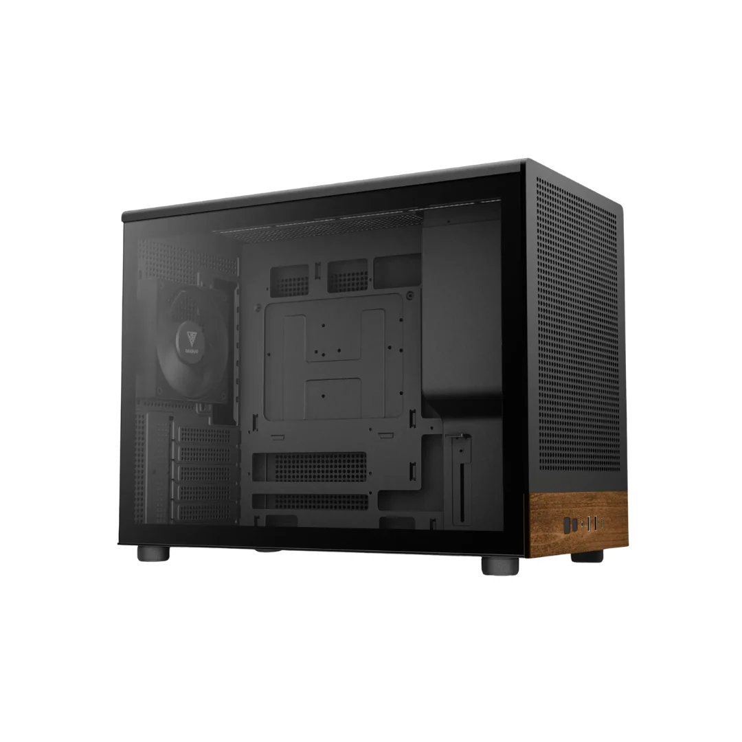 Gamdias Athena M4M Wood Mini Tower mATX TG Case w/ 3x120mm Fan - Image 4