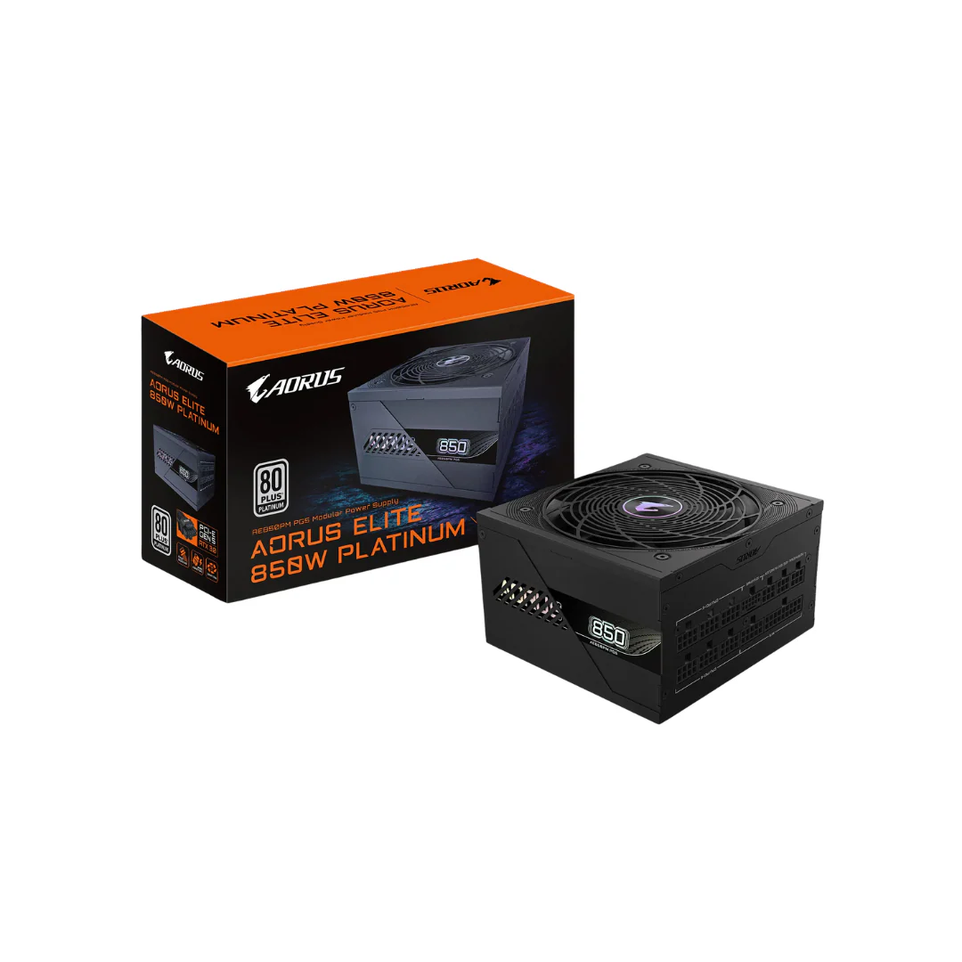 Gigabyte Aorus Elite P850W 80+ Platinum Modular PCIe 5.0 Power Supply GP-AE850PM-PG5 | GP-AE850PM-PG5-ICE