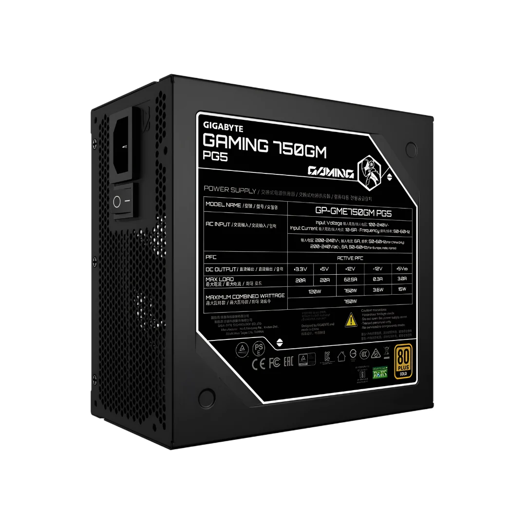 Gigabyte Gaming 750GM PG5 GOLD 750W 80+ Full Modular Power Supply GP-GME750GM PG5 - Image 4