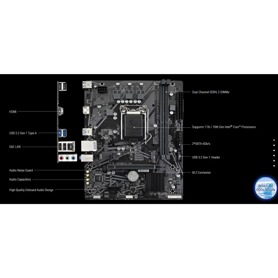 Gigabyte H510M K V2 LGA1200 Motherboard - Image 4