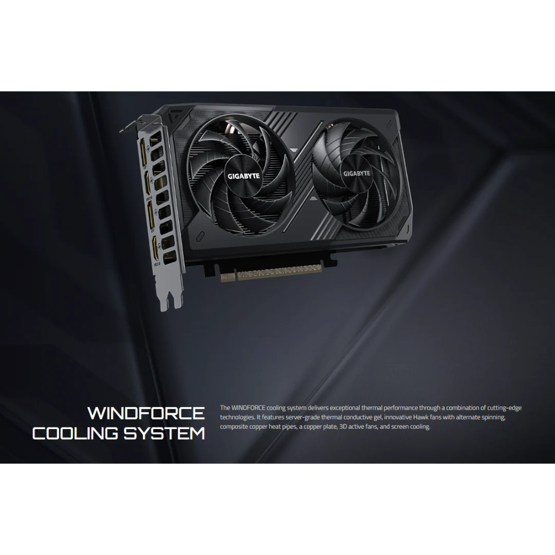Gigabyte RTX 5050 Windforce OC 8GB GV-N5050WF2OC-8GD Graphics Card - Image 4