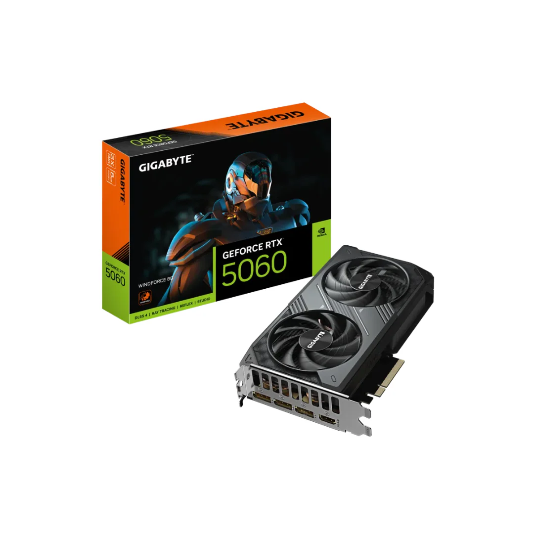 Gigabyte RTX 5060 Windforce 8GB GDDR7 GV-N5060WF2-8GD Graphics Card