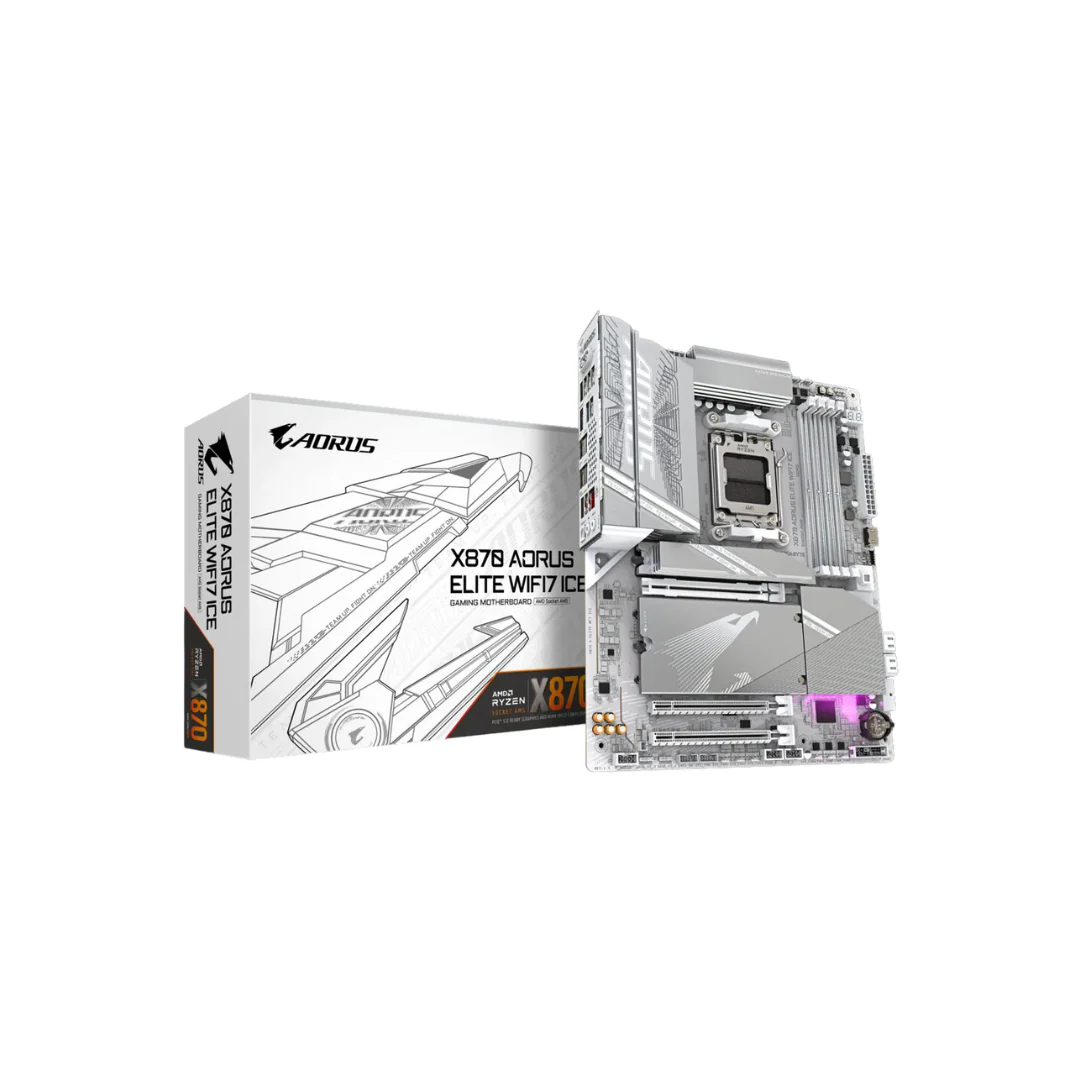 Gigabyte X870 Aorus Elite WiFi7 ICE 4*DDR5 (AM5) Motherboard