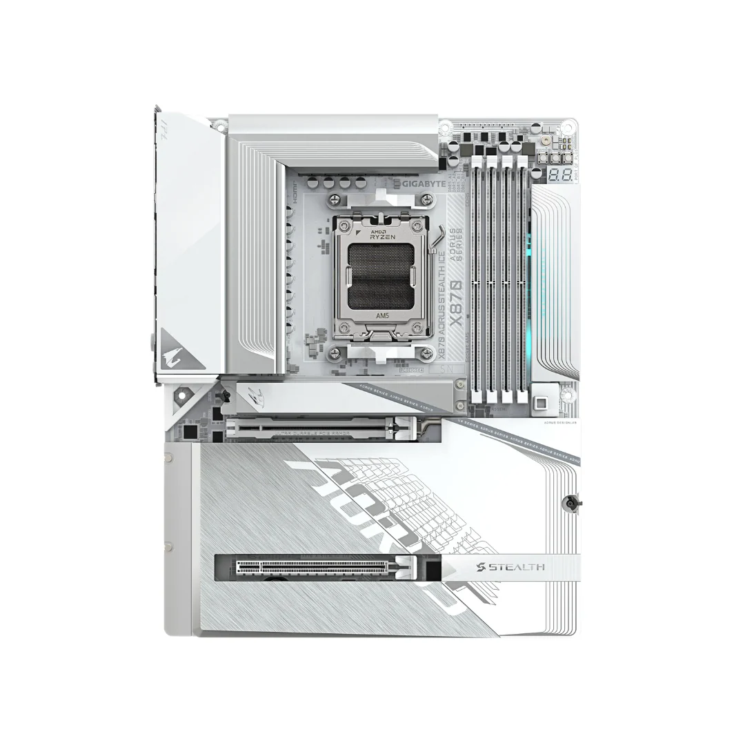 Gigabyte X870 AORUS STEALTH ICE DDR5 WiFi7 AM5 Motherboard - Image 2