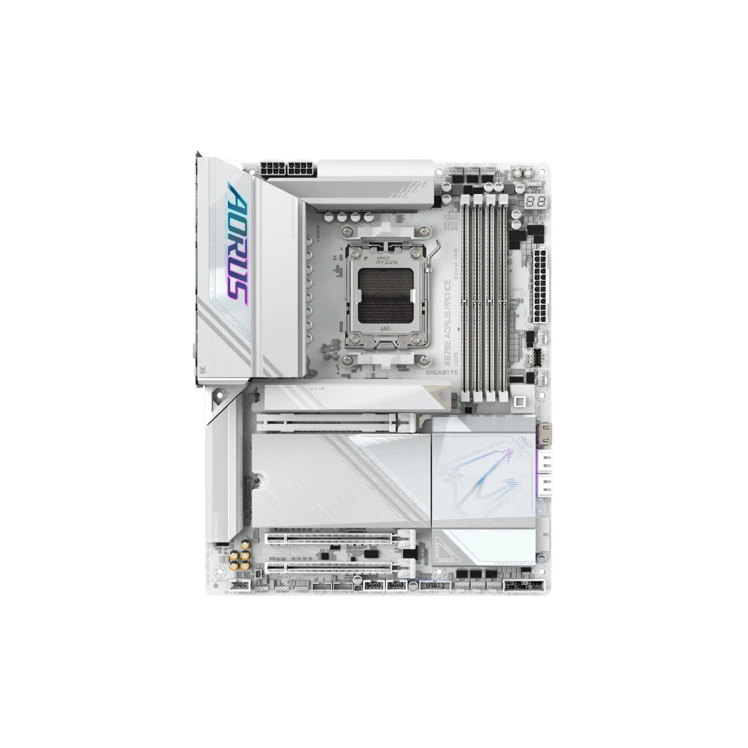 Gigabyte X870E Aorus Pro Ice DDR5 AM5 Gaming Motherboard - Image 2