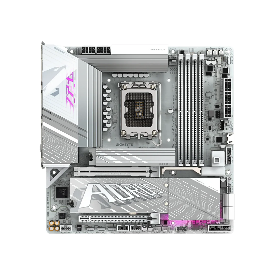 Gigabyte Z890M Aorus Elite WiFi7 ICE 4*D5 mATX WiFi7 LGA1851 Motherboard - Image 2