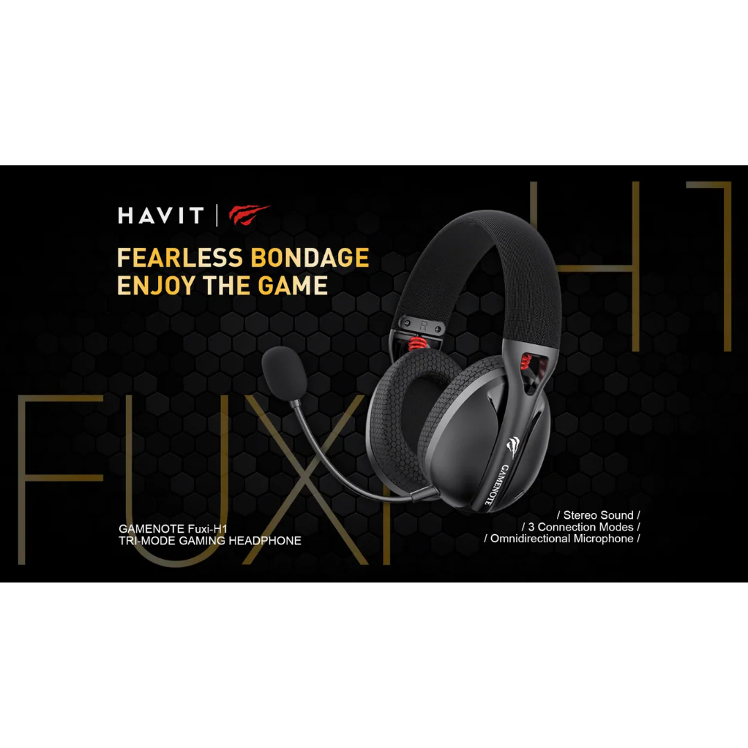 Havit Fuxi-H1 Tri-Mode Gaming Headphones with Microphone - Image 4