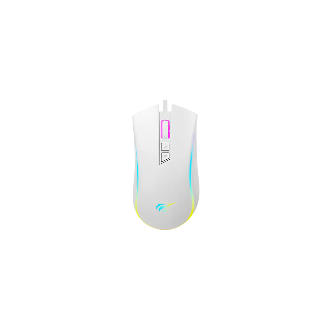 Havit Gamenote HV-KB376 and HV-MS1034 White RGB Backlit Keyboard and Mouse Combo - Image 3