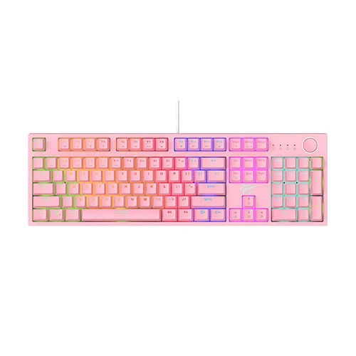 Havit Gamenote HV-KB871L Pink RGB Backlit Mechanical Gaming Keyboard