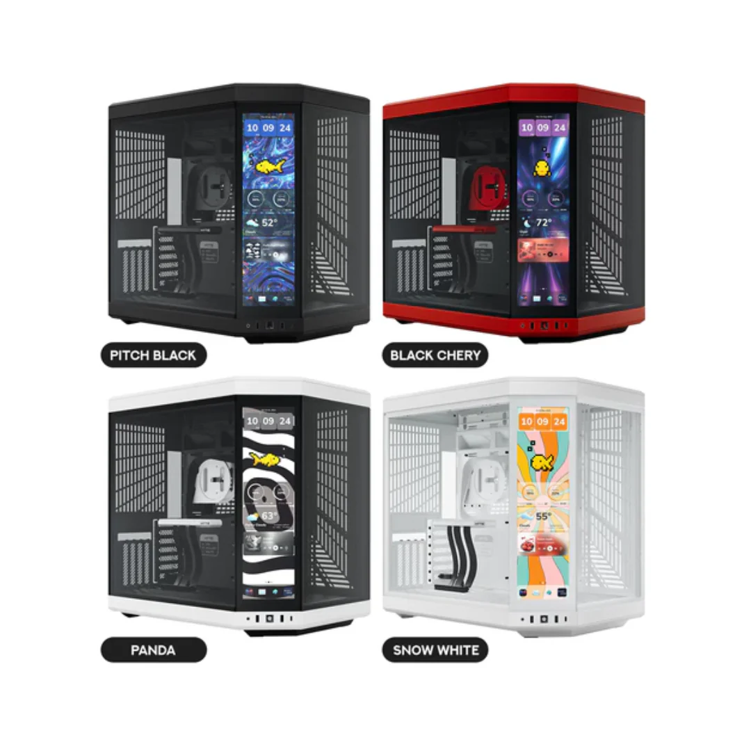 Hyte Y70 Touch Infinite Modern Aesthetic Case (Pitch Black, Black Cherry, Panda, Snow White)