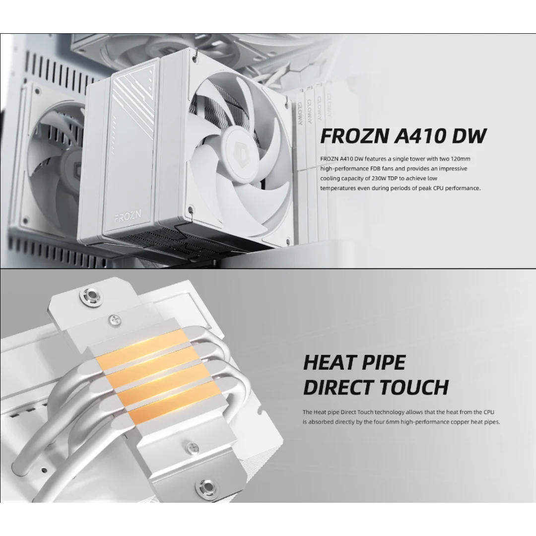 ID Cooling FROZN A410 DW 2X120mm PWM CPU Cooler - Image 4