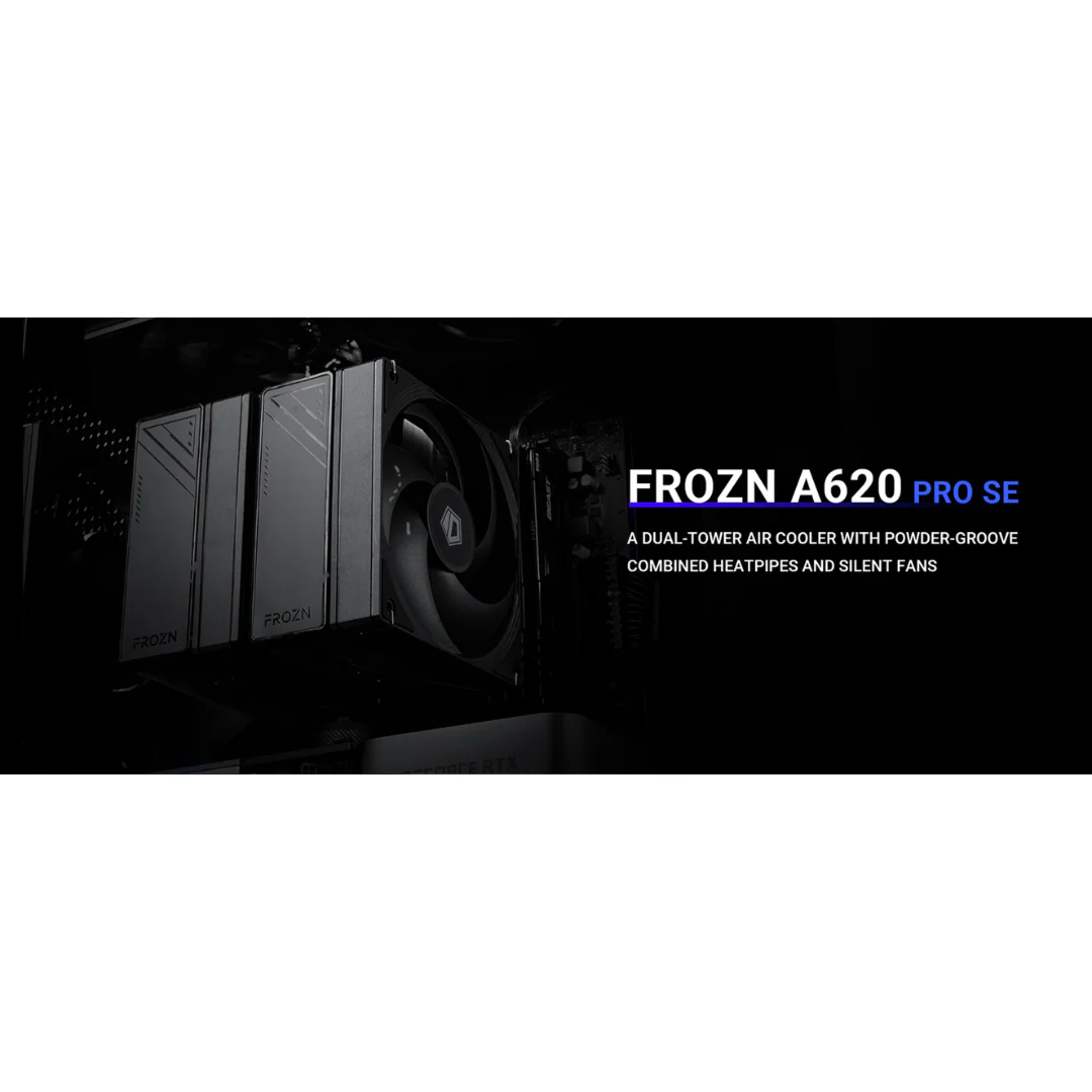 ID Cooling FROZN A620 Pro SE Black Twin Tower 2X120mm PWM CPU Cooler - Image 4