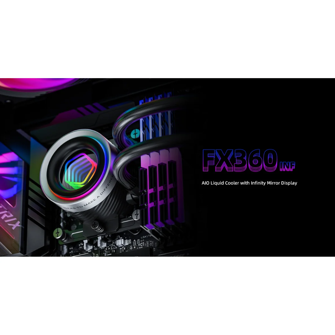 ID Cooling FX360 INF ARGB 360mm Water Cooler (Black | White) - Image 4