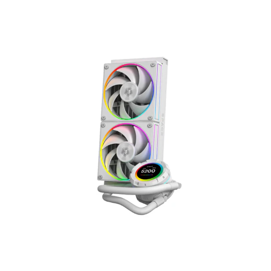ID Cooling Space SL240 XE LCD White 240mm RGB Liquid CPU Cooler - Image 2