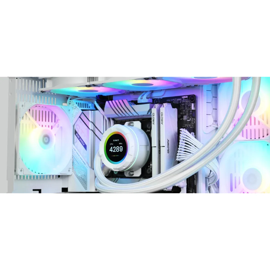 ID Cooling Space SL360 XE aRGB White 360mm AIO Cooler LCD display - Image 4
