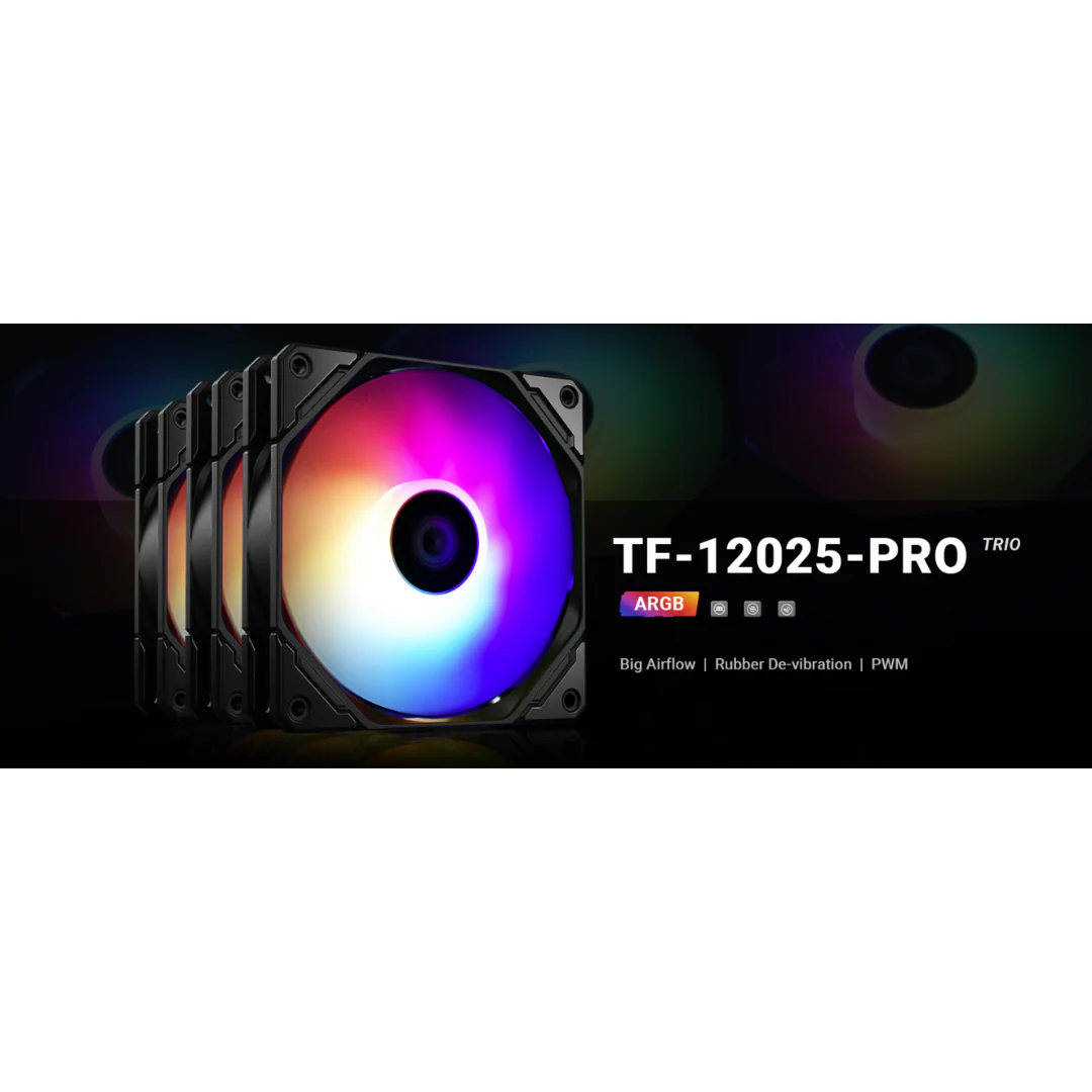ID Cooling TF-12025 Pro ARGB Trio Fan ID-FAN-TF-12025-PRO-ARGB-TRIO - Image 3