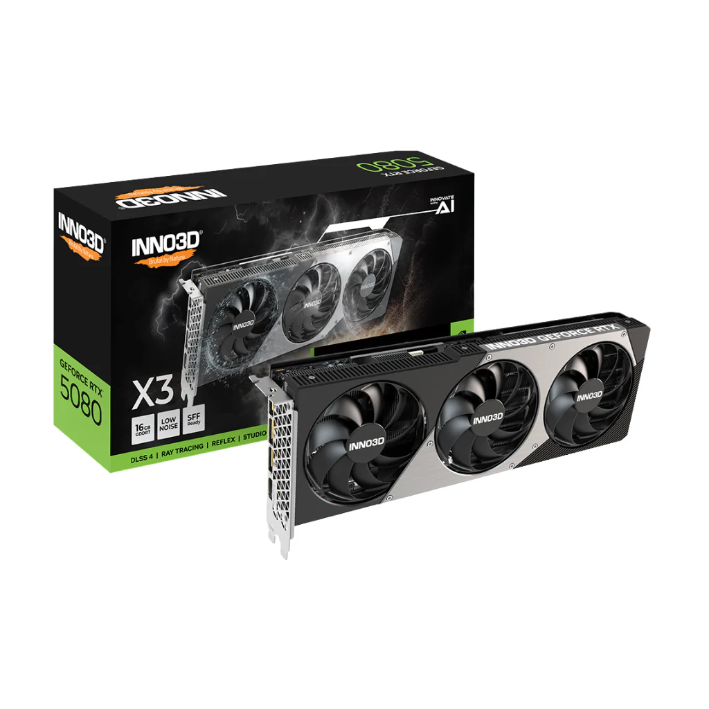 Inno3D GeForce RTX 5080 X3 16GB GDDR7 N50803-16D7-176068N Graphics Card
