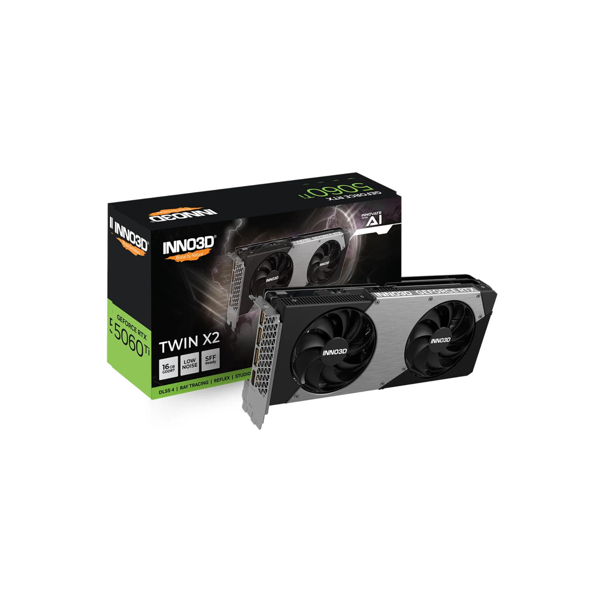 Inno3D RTX 5060 Ti TWIN X2 16GB GDDR7 Graphics Card Black N506T2-16D7-191073N - Image 3