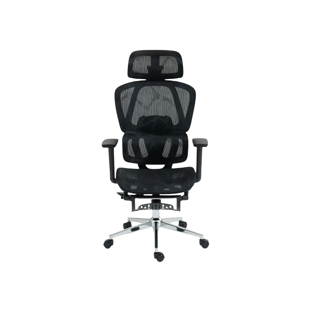InPlay EF100-B V2 Black Ergonomic Computer Chair with Footrest