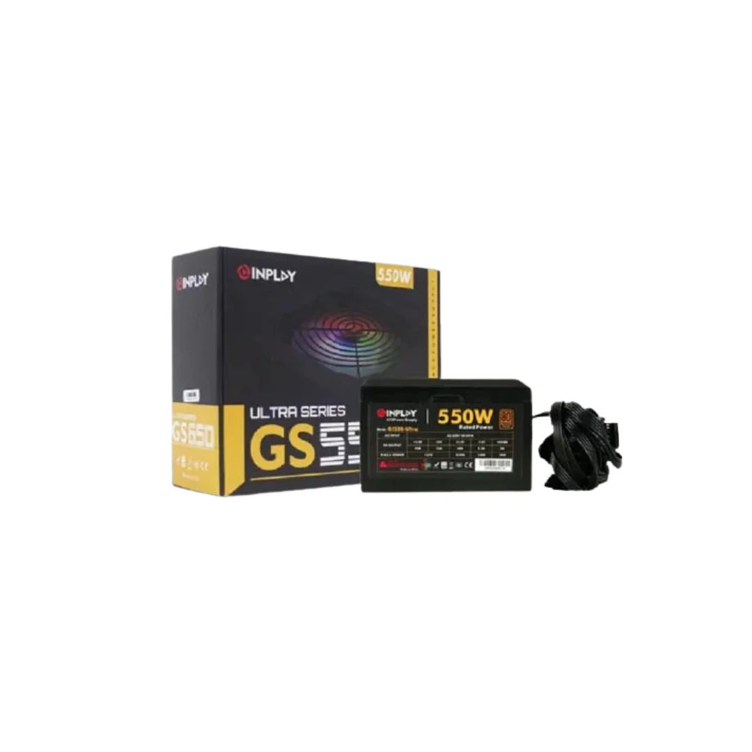 InPlay GS550 Ultra Black RGB 550W True Rated 80+ Bronze Power Supply - Image 2