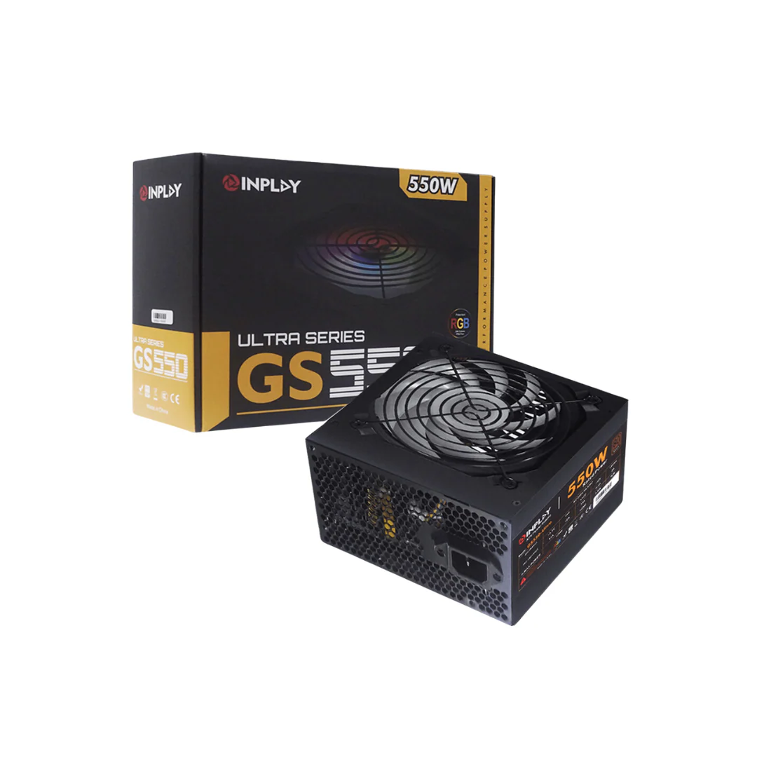 InPlay GS550 Ultra Black RGB 550W True Rated 80+ Bronze Power Supply - Image 4