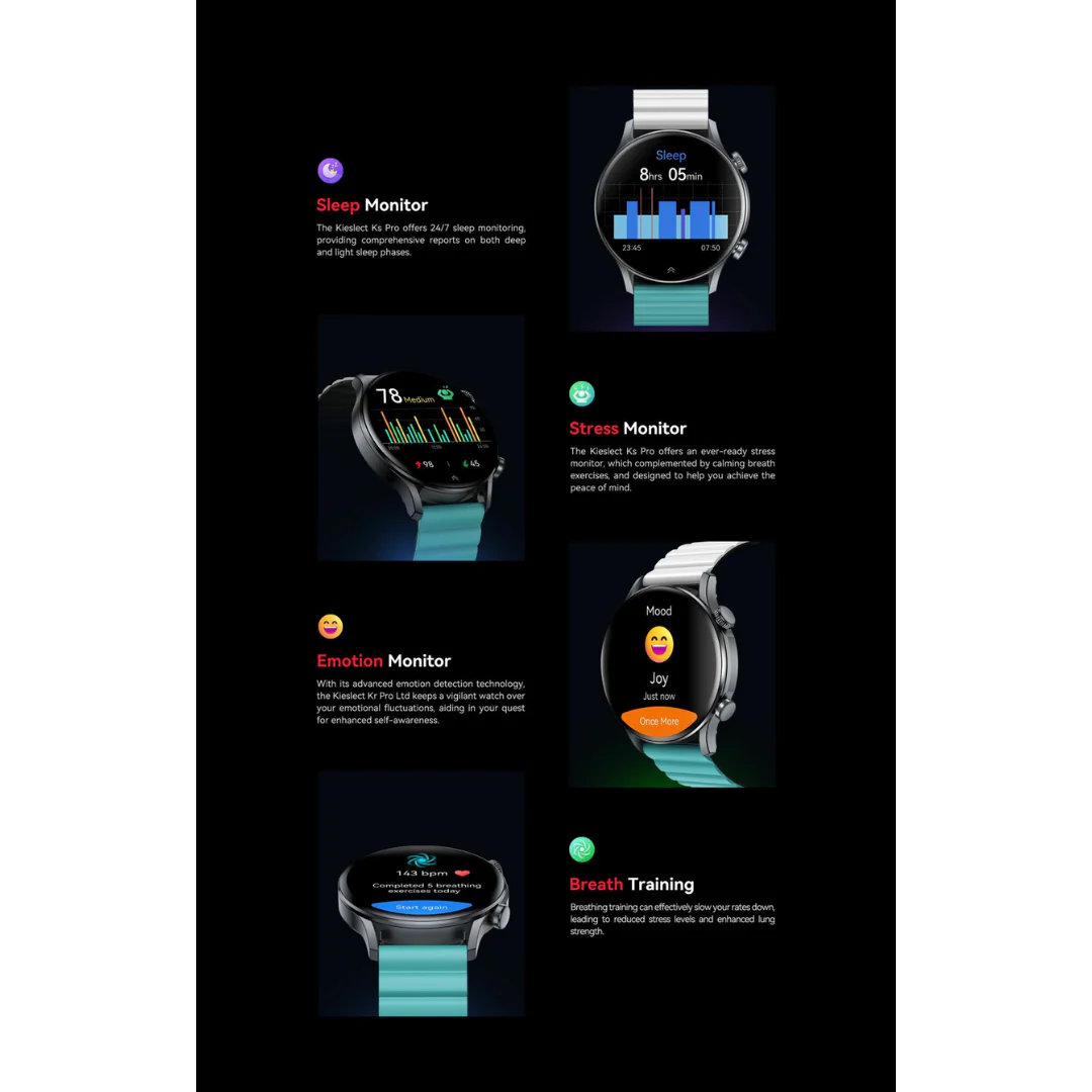 Kieslect Calling Watch Kr Pro Ltd | Smart Watch | Silver 1.43" Amoled IP68 Waterproof - Image 5