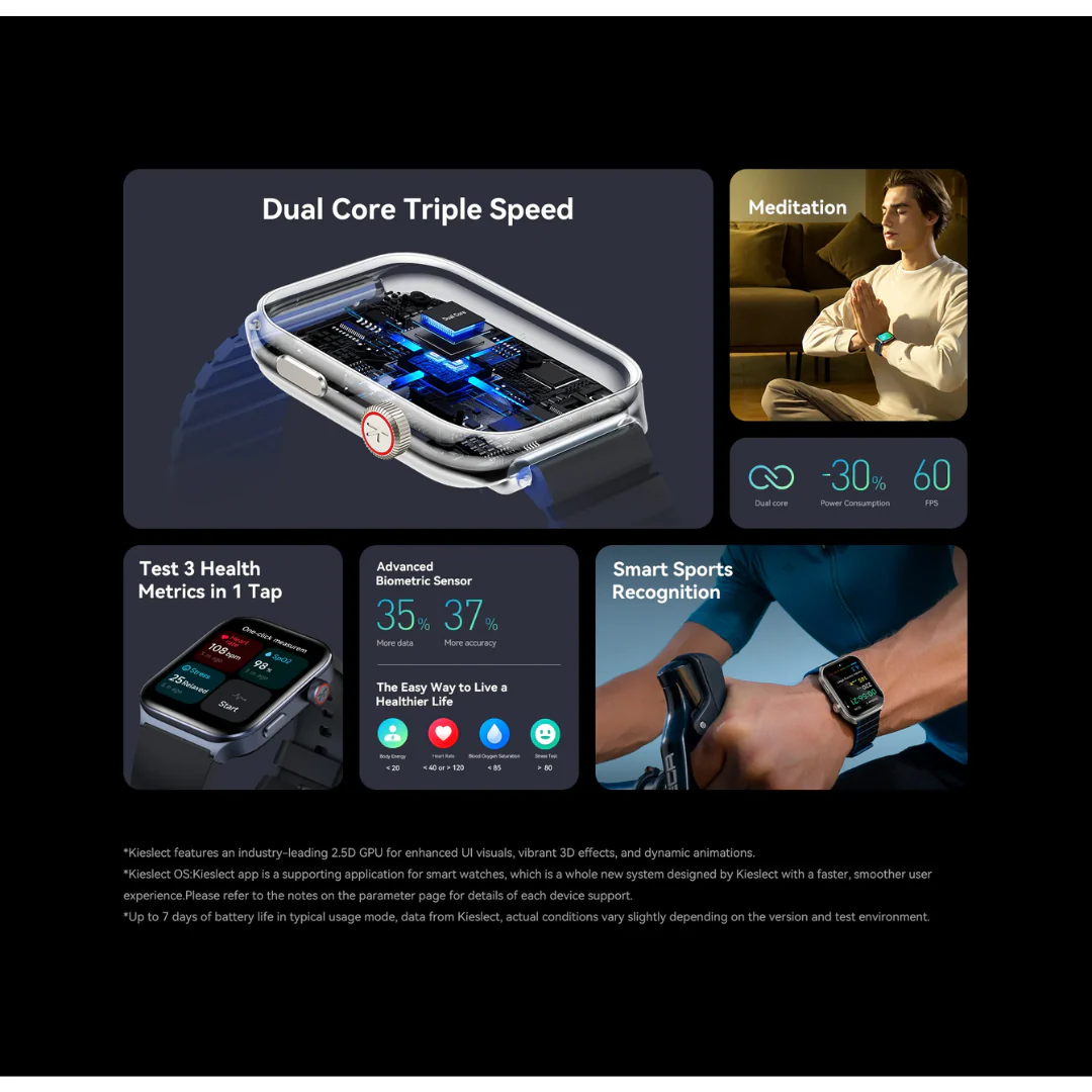 Kieslect Calling Watch Ks2 l Smart Watch | 2.01" Amoled - Image 4