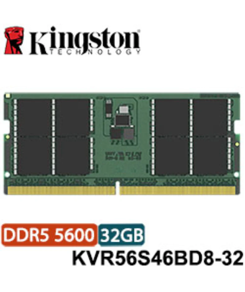Kingston 32GB DDR5 5600MT/s SoDimm Laptop Memory KVR56S46BD8-32 - Image 4