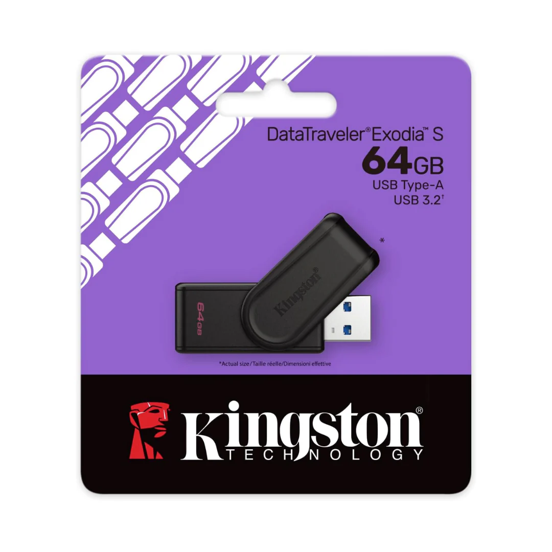 Kingston DataTraveler Exodia S USB Flash Drive USB3.2 DTXS/64GB wth swivel cap - Image 3