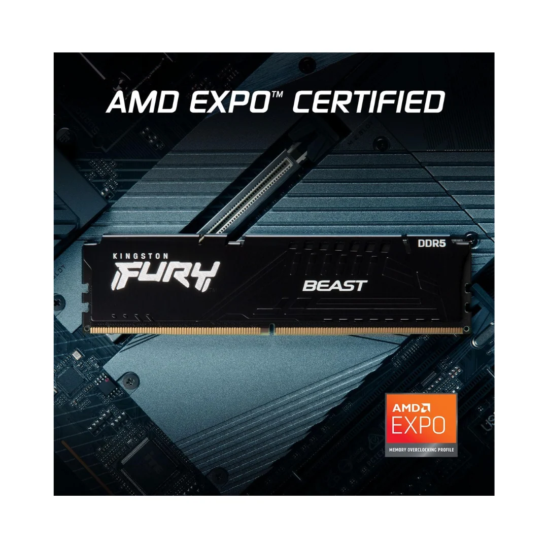 Kingston Fury Beast 16GB DUAL DDR5 6000MT/s CL30 KF560C30BBEK2-16 - Image 2