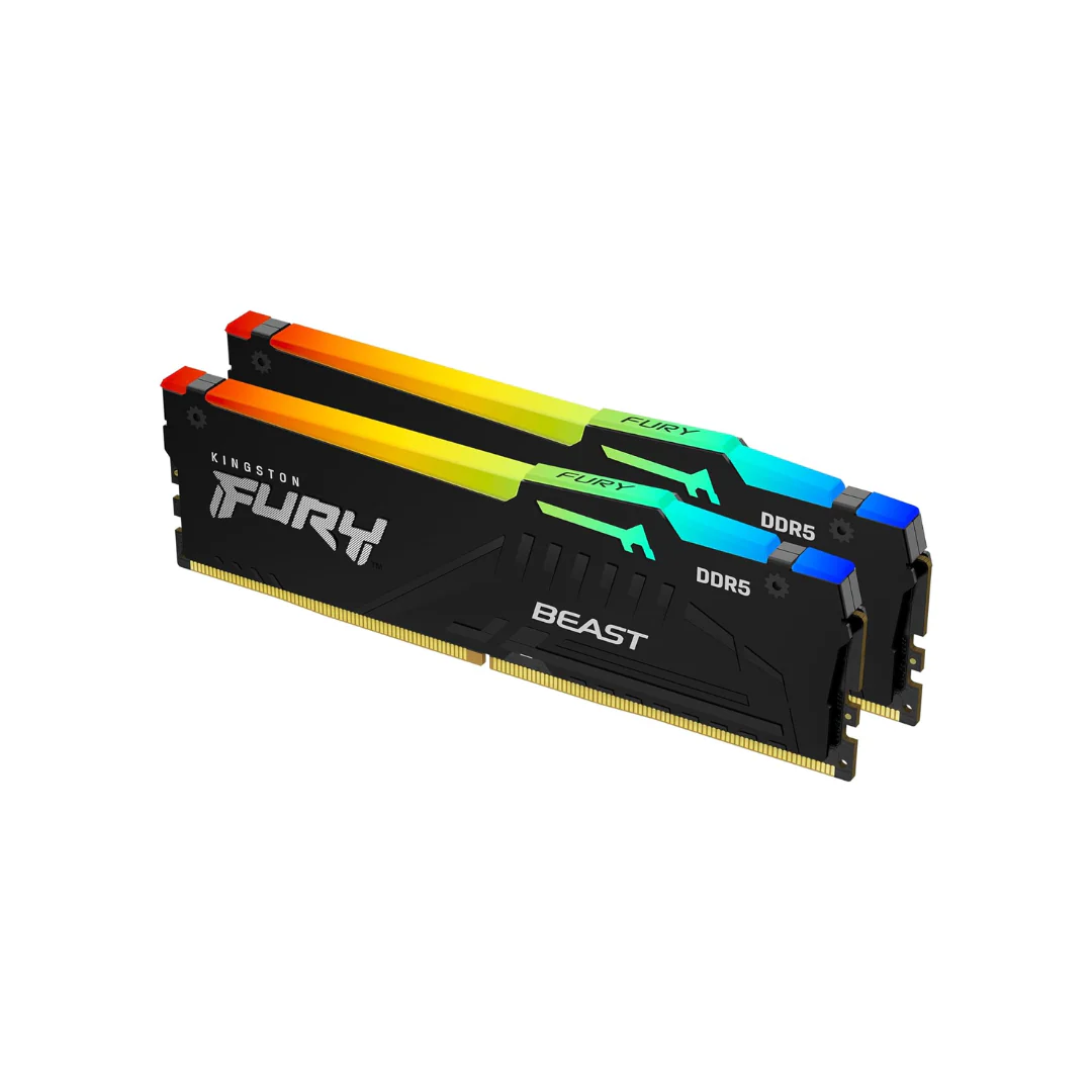 Kingston Fury Beast RGB 32GB 16Gx2 DDR5 6000MT/s CL30 KF560C30BBEAK2-32 Desktop Memory - Image 2