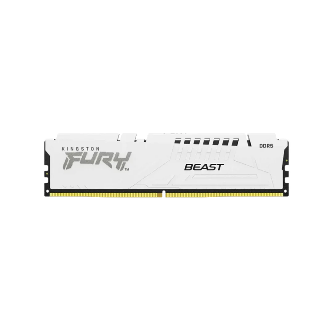 Kingston Fury Beast 32GB 1X32GB DDR5 Expo 6000MT/S CL36 Memory White KF560C36BWE-32