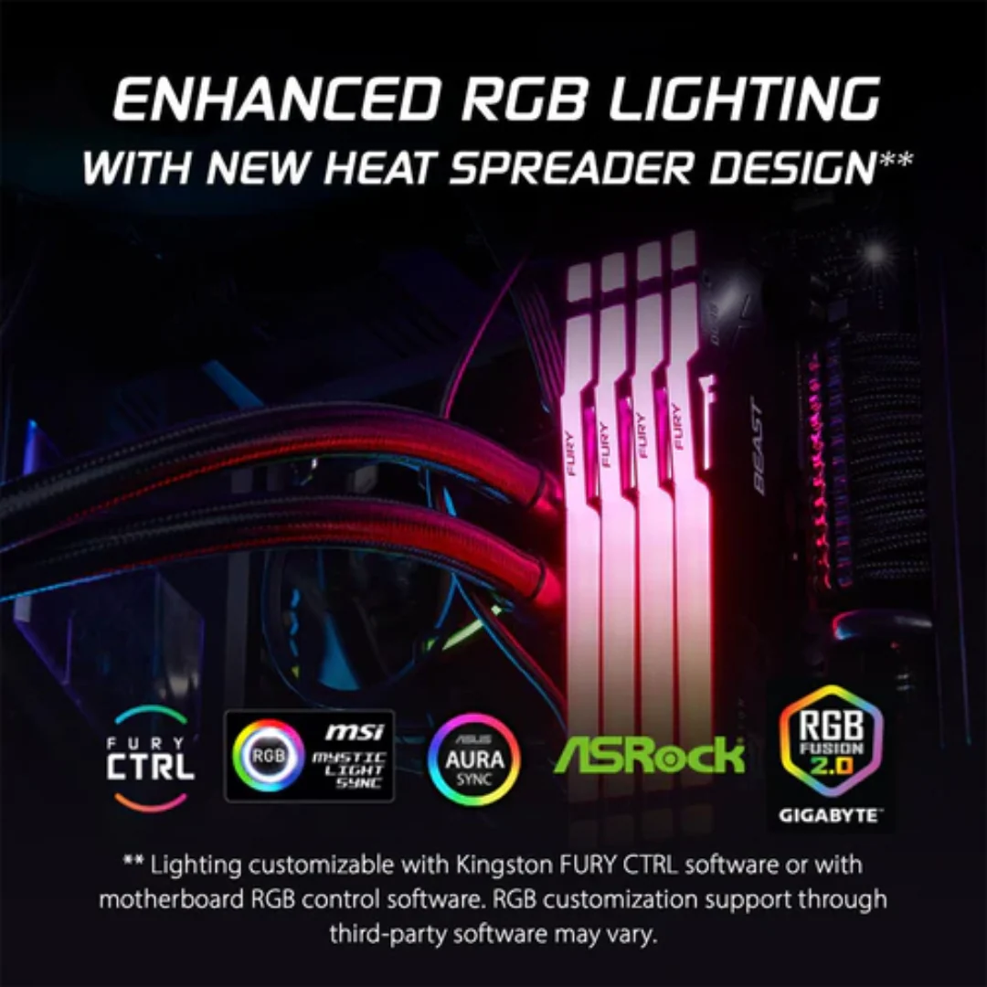 Kingston Fury Beast RGB 16GB single DDR5 6000MT/s CL30 KF560C30BBEA-16 - Image 4