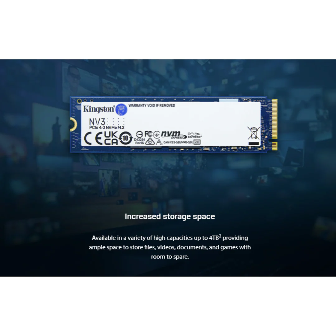 Kingston NV3 M.2 500GB NVMe PCIe 4.0 SSD SNV3S/500G - Image 4
