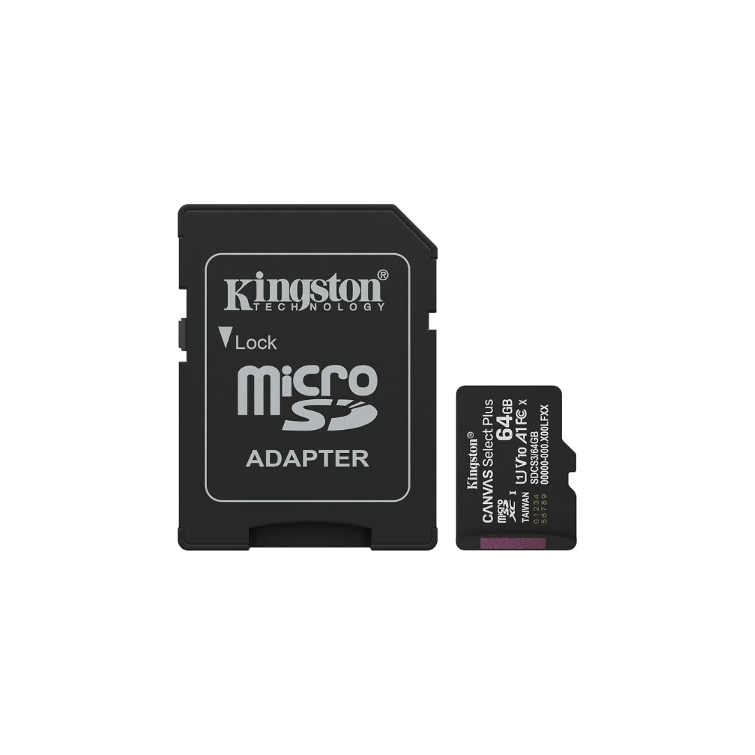 Kingston SDCS3/64GB Canvas Select Plus 64GB 100mb/s MicroSD Memory Card with Android A1 Performance Class - Image 2