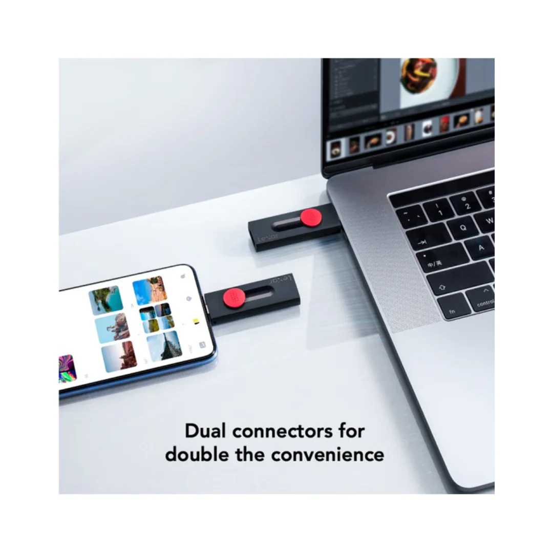 Lexar JumpDrive Dual Drive D300 32GB | 64GB | 128GB | 256GB USB 3.1 Type-C Flash Drive - Image 4