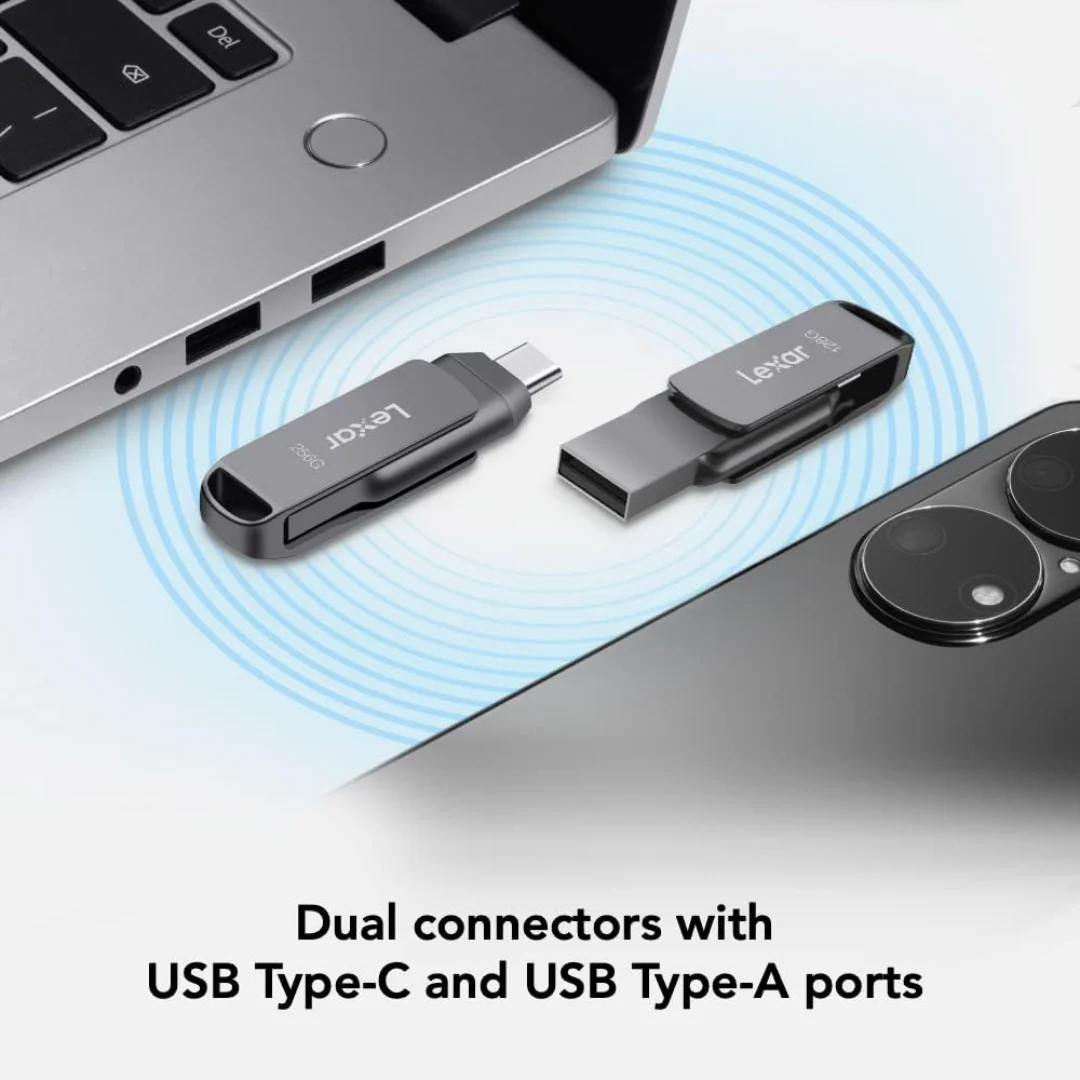 Lexar JumpDrive Dual Drive D400 32GB | 64GB | 128GB | 256GB USB 3.1 Type-C Metal Housing Flash Drive - Image 7