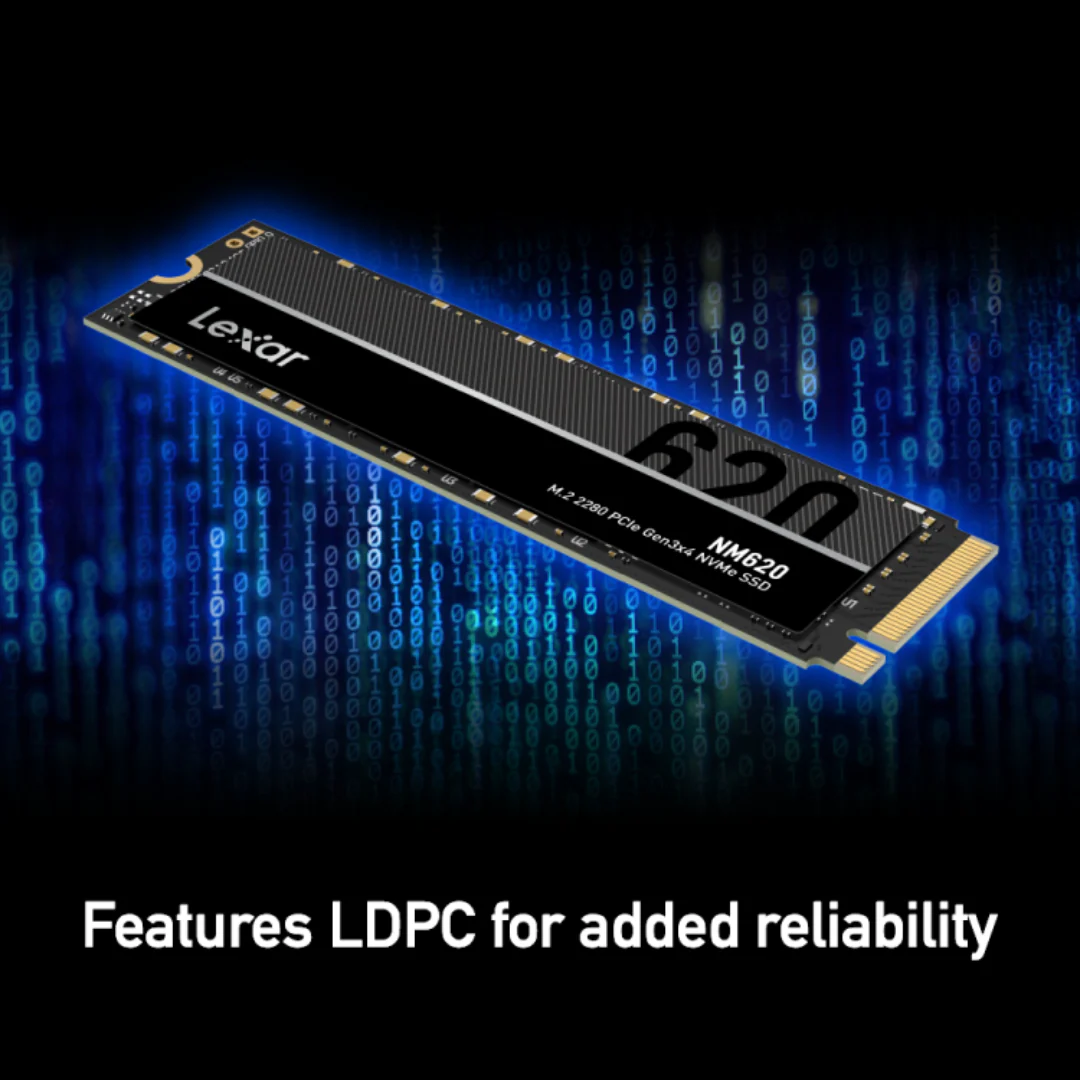 Lexar NM620 M.2 1TB NVMe SSD Gen3x4 PCIe 2280 3500MB/s Read LNM620X001T-RNNNG - Image 2