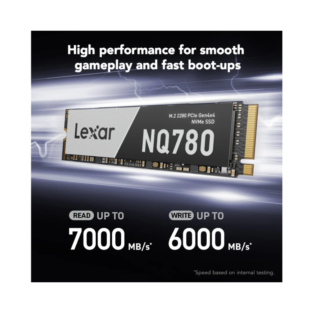 Lexar NQ780 512GB M.2 NVMe SSD Gen4x4 2280 PCIe 6500MB/s Read LNQ780X512G-RNNNG - Image 3