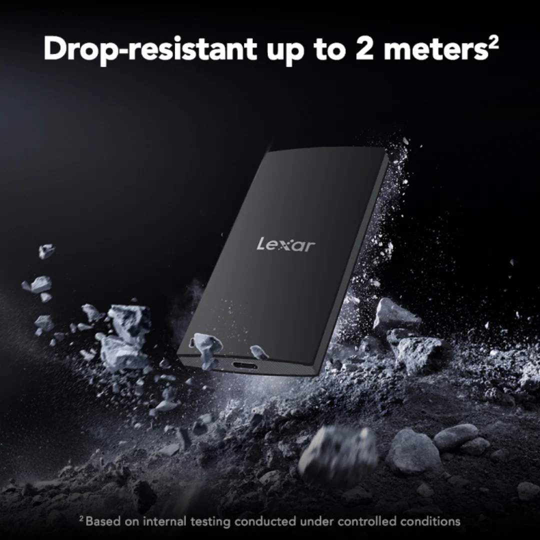 Lexar SL300 1TB USB 3.2 Gen 2 Type-C Portable SSD - Up To 1050MB/s Read & 1000MB/s Write LSL300001T-RNBNG - Image 2