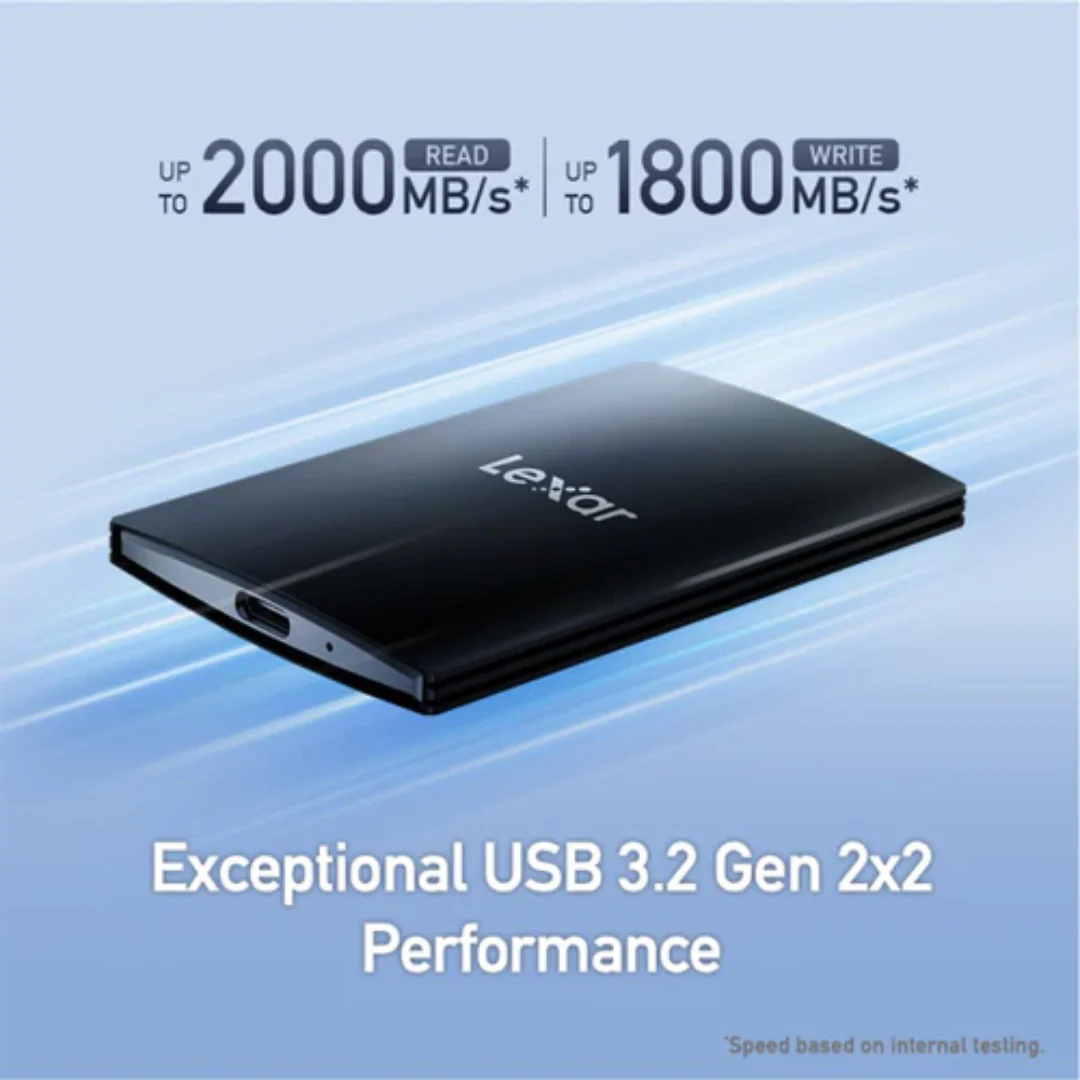 Lexar SL500 1TB USB 3.2 Gen 2x2 Portable SSD With Magnetic Set - Up To 2000MB/s Read & 1800MB/s Write LSL500X001T-RNBNG - Image 3