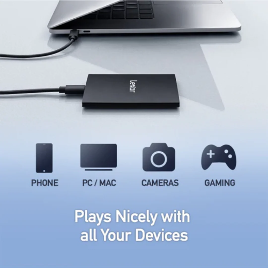 Lexar SL500 1TB USB 3.2 Gen 2x2 Portable SSD With Magnetic Set - Up To 2000MB/s Read & 1800MB/s Write LSL500X001T-RNBNG - Image 4